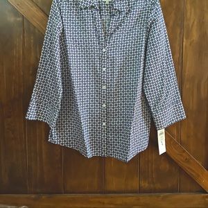 NWT Foxcroft 3/4 sleeve